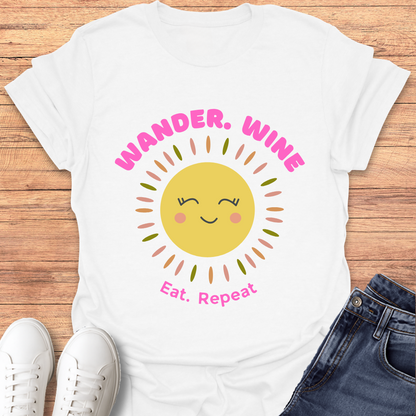 Wander Wine Eat T-shirt
